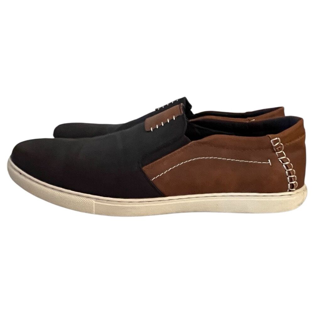 ECCO Brown Tan Nubuck Leather Moccasin Driving Loafer Mens Size EU 46 US 12